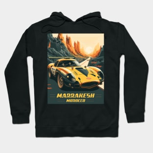 Marrakesh Morocco Supercar Vintage Travel Art Poster Hoodie